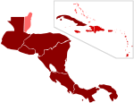 H1N1 Central America Map by confirmed cases.svg