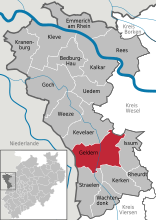 Mapa de Alemania, posición de Wermelskirchen destacada