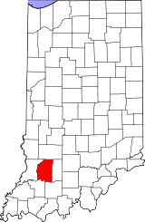 Ubicación del condado en IndianaUbicación de Indiana en EE. UU.