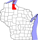 Ubicación del condado en WisconsinUbicación de Wisconsin en EE.UU.