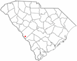 Ubicación en el condado de Aiken y en el estado de Carolina del Sur Ubicación de Carolina del Sur en EE. UU.