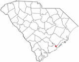 Ubicación en el condado de Berkeley y Charleston y condado de Dorchester y en el estado de Carolina del Sur Ubicación de Carolina del Sur en EE. UU.
