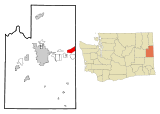 Ubicación en el condado de Spokane en el estado de Washington Ubicación de Washington en EE. UU.