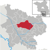 Mapa de Alemania, posición de Doberlug-Kirchhain destacada