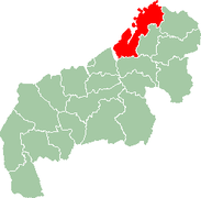 Mapa de la Provincia de Mahajanga mostrando la localización de Analalava (rojo).