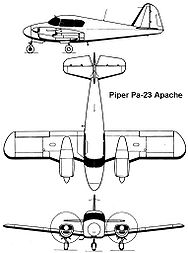 PA-23 Apache esquema.jpg