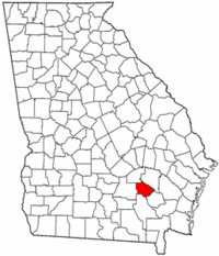 Situación del condado en GeorgiaSituación de Georgia en EE. UU.