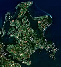 Imagen de satélite de la isla de Rügen