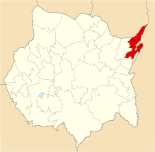 Localización del municipio de Tetela del Volcán en Morelos