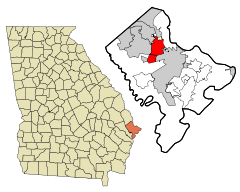Chatham County Georgia Incorporated and Unincorporated areas Garden City Highlighted.svg