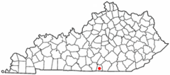 Ubicación en el condado de Clinton en KentuckyUbicación de Oklahoma en EE. UU.