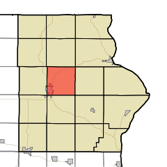 Ubicación en el condado de Allamakee en el estado de Iowa Ubicación de Iowa en EE. UU.