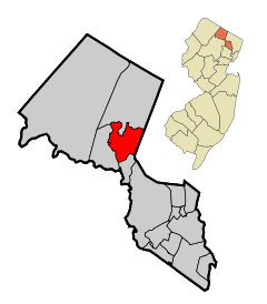 Ubicación en el condado de Passaic en Nueva JerseyUbicación de Nueva Jersey en EE. UU.