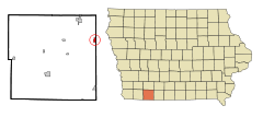 Taylor County Iowa Incorporated and Unincorporated areas Clearfield Highlighted.svg