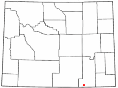 Ubicación en el condado de Albany en Wyoming Ubicación de Wyoming en EE. UU.