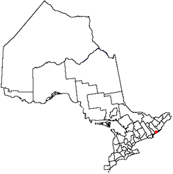 Localización de Kingston en Ontario