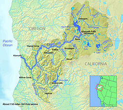 Localización en la cuenca del Klamath