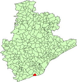 Situación de Castelldefels en la provincia de Barcelona