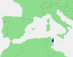 Localización del golfo de Gabes.