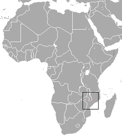 Distribución del gálago de Malawi