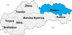 Región de Sabinov en Eslovaquia