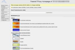 Captura de pantalla de Freenet 0.7