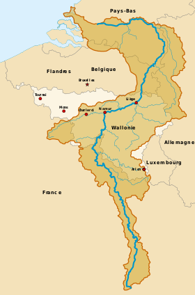 Localización del Chiers en la cuenca del Mosa