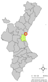 Localización de Masamagrell respecto a la Comunidad Valenciana