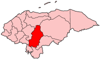 Mapa de situación del departamento de Olancho