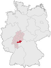 Lage des Main-Kinzig-Kreises in Deutschland