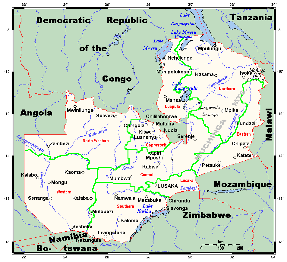 Geograf A De Zambia