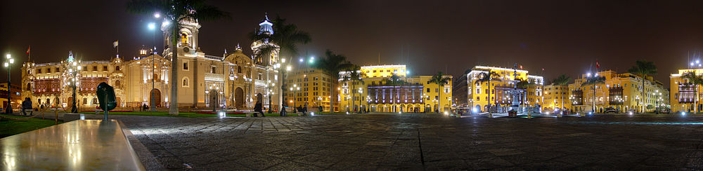 Panorámica del centro histórico de Lima.