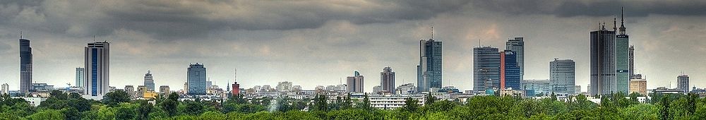 Un panorama de la moderna Varsovia, tomado desde Pole Mokotowskie