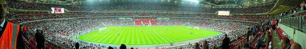 Panorámica interior del Estadio de Wembley.