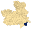 Localización respecto a Provincia de Albacete.