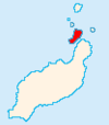 Mapa de situación de la isla de la Graciosa