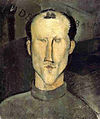 Retrato de Indenbaum por Modigliani (1915)
