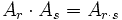 A_r \cdot A_s = A_{r \cdot s}