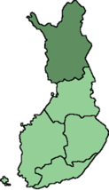 Ubicación de Laponia finlandesa