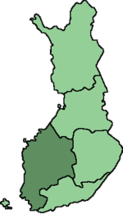 Ubicación de Finlandia Occidental
