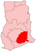 Situación de la región de Ghana Oriental en Ghana