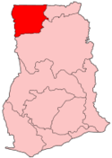 Situación de la región de Alta Occidental en Ghana
