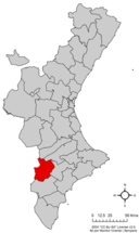 Alto Vinalopó en la Comunidad Valenciana.