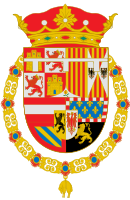 Coat of Arms of the Prince of Asturias 1560-1578 (Argent Label Variant).svg