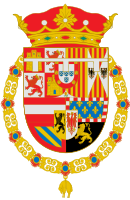 Coat of Arms of the Prince of Asturias 1580-1665 (Argent Label Variant).svg