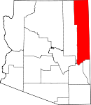 Situación del condado en ArizonaSituación de Arizona en EE. UU.