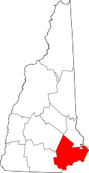 Situación del condado en Nuevo HampshireSituación de Nuevo Hampshire en EE. UU.