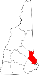 Situación del condado en Nuevo HampshireSituación de Nuevo Hampshire en EE. UU.