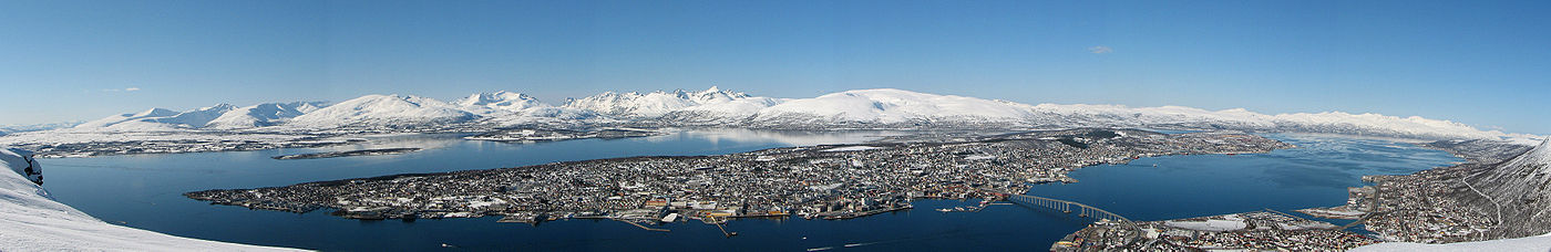 Vista panorámica de Tromsø desde Fløya