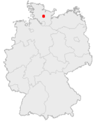 Deutschlandkarte, Position von Bad Essen hervorgehoben